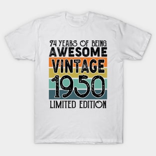 74th Birthday Limited Edition Born in 1950 T-Shirt